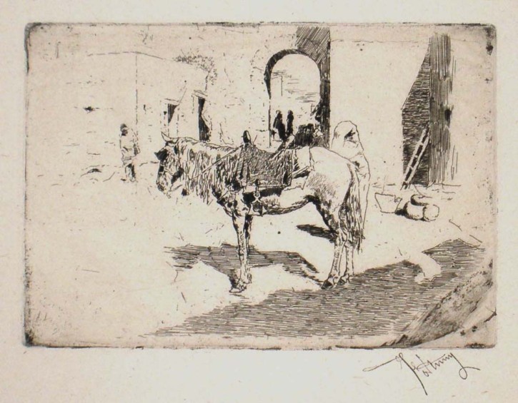 Moroccan horse. Fortuny Marsal, Marià. Ca. 1873-1874. Precio: 1.200€
