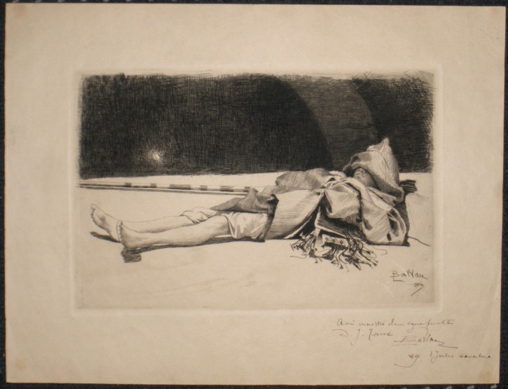 Young lying. Barrau, Laureà. 1889