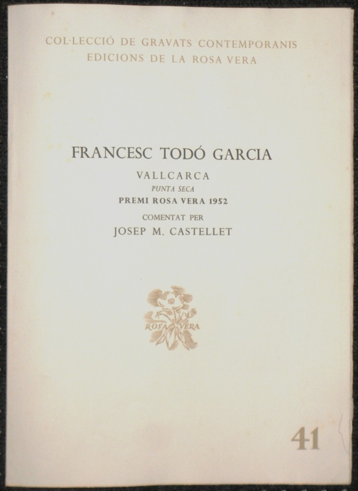 Vallcarca. Todó i García, Francesc. 1952. Precio: 350€