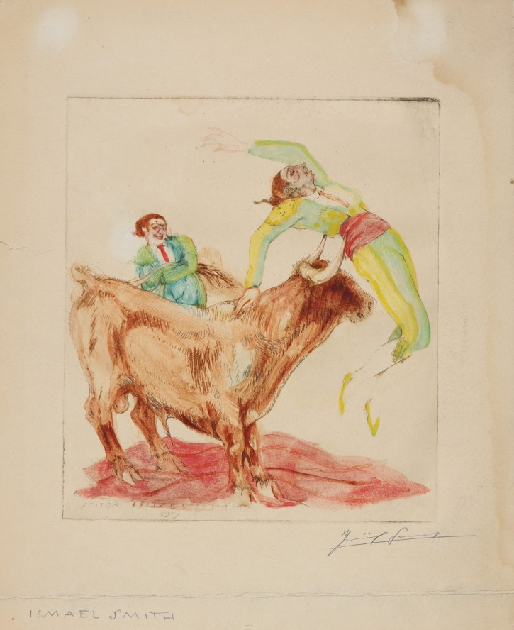 El Pelele / Bull Fight. Smith, Ismael (1886-1972). 1919. Precio: 1200€