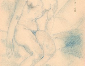 Seated naked woman