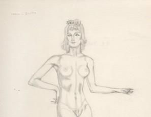Naked woman with shoes