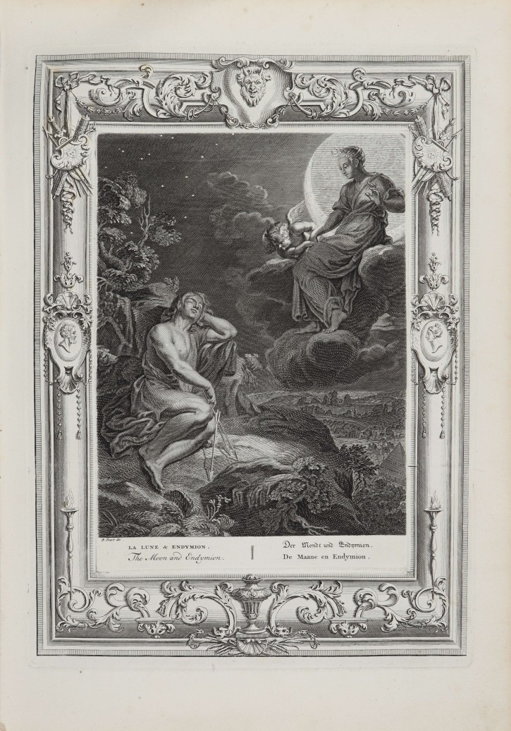 Selene y Endimión. Picart, Bernard (1673-1733). 1733