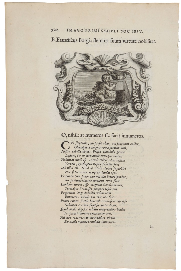 Xauerius, orbe peragrato, moritur in littore Chinarum / Tum te terra teget, cùm totum impleueris orbem. Galle, Cornelis (1576-1650) - Bolland, Johannes (1596-1665). 1640. Precio: 250€