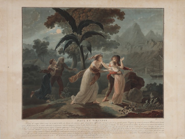 Historia de Paul y Virginia. Descourtis, Charles Melchior (1753-1820) - Schall, Jean Frédéric (1752-1825) - Blin, Pierre. 1795-1797. Precio: 400€