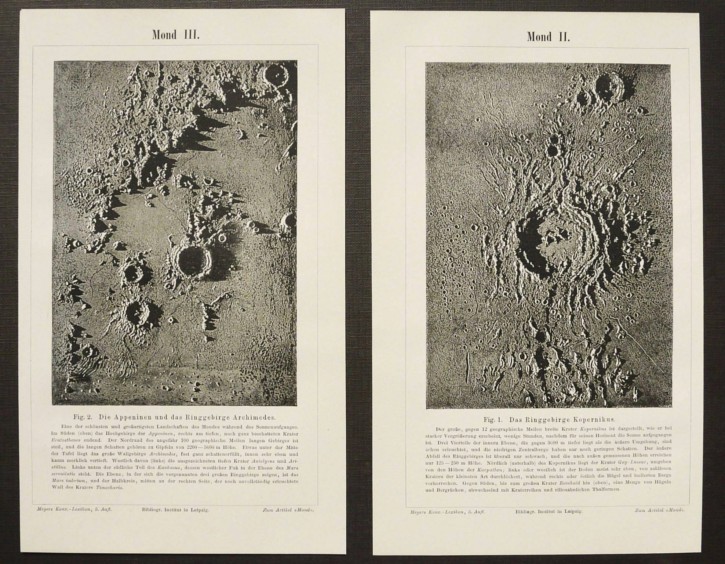 Cráteres lunares. Anónimo. 1890