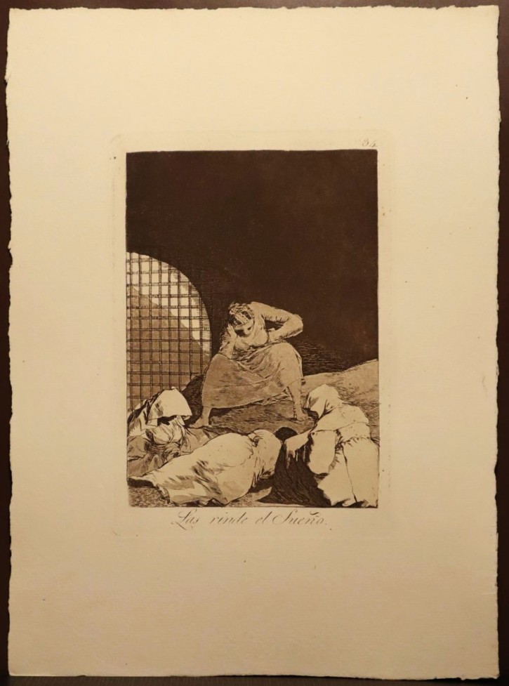 Las rinde el Sueño. Goya Lucientes, Francisco de - Calcografía Nacional. 1797-1799. Décima edición (1918-1928). Precio: 600€