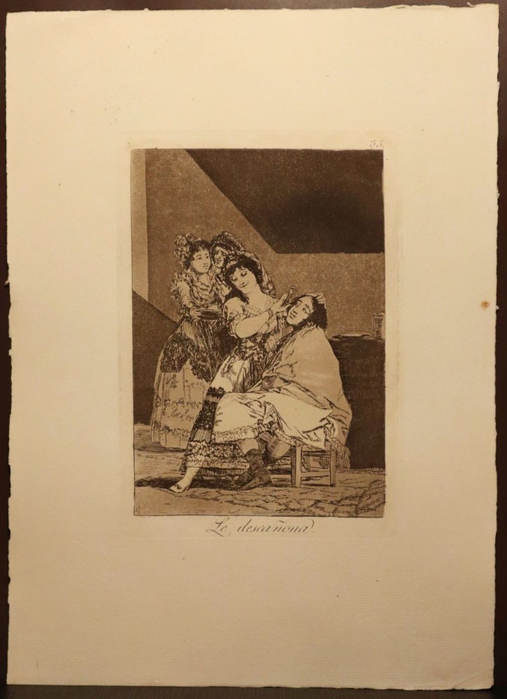 Le descañona. Goya Lucientes, Francisco de - Calcografía Nacional. 1797-1799. Décima edición (1918-1928). Precio: 600€