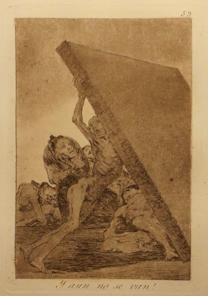 Y aun no se van!. Goya Lucientes, Francisco de - Calcografía Nacional. 1797-1799. Décima edición (1918-1928). Precio: 600€
