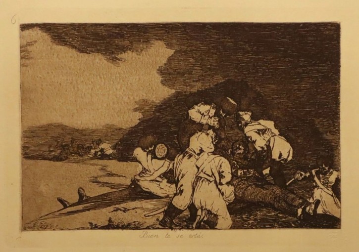 Bien te se está. Goya Lucientes, Francisco de - Calcografía Nacional. 1810-1815. Séptima edición (1937). Precio: 400€