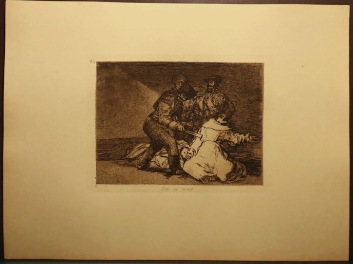 Esto es malo. Goya Lucientes, Francisco de - Calcografía Nacional. 1810-1815, Séptima edición (1937). Precio: 400€