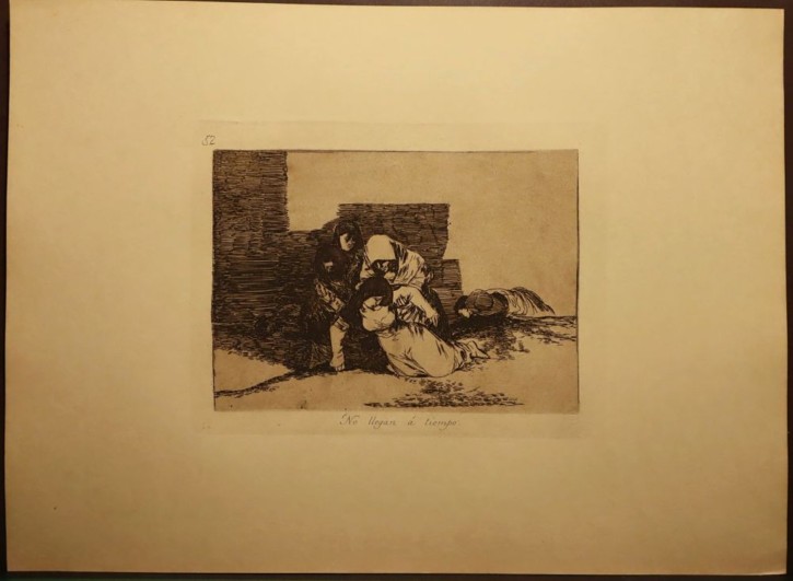 No llegan á tiempo. Goya Lucientes, Francisco de - Calcografía Nacional. 1810-1815, 7th edition, (1937). Precio: 500€
