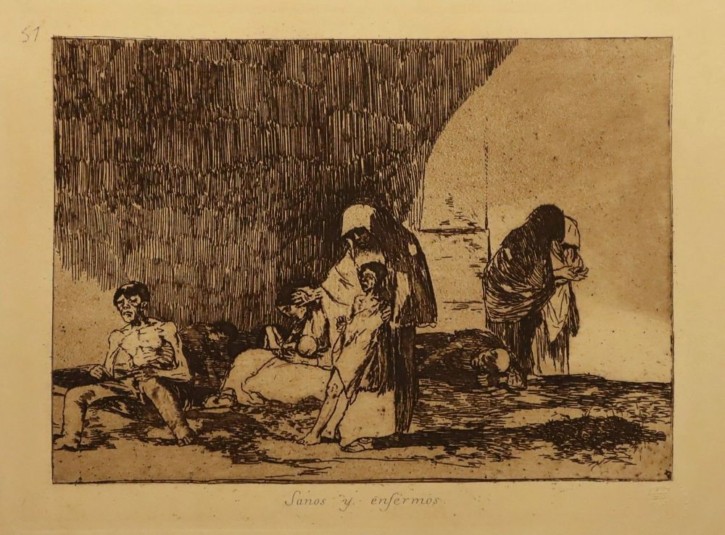 Sanos y enfermos. Goya Lucientes, Francisco de - Calcografía Nacional. 1810-1815, 7th edition, (1937). Precio: 400€