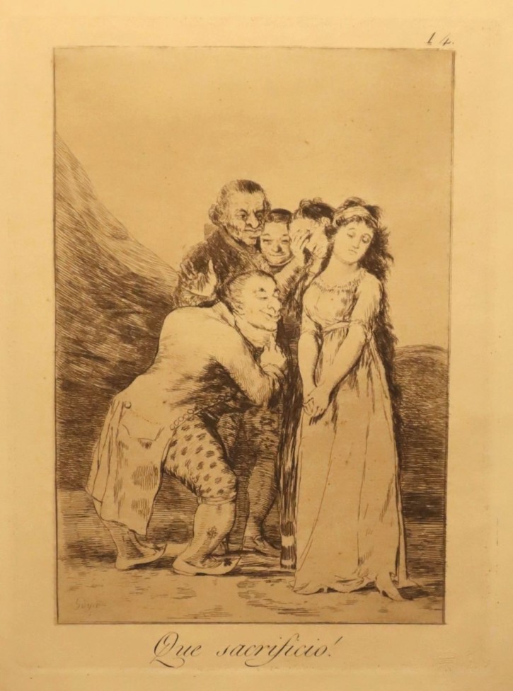 Que sacrificio!. Goya Lucientes, Francisco de - Calcografía Nacional. 1797-1799. 12ª edición (1937). Precio: 600€