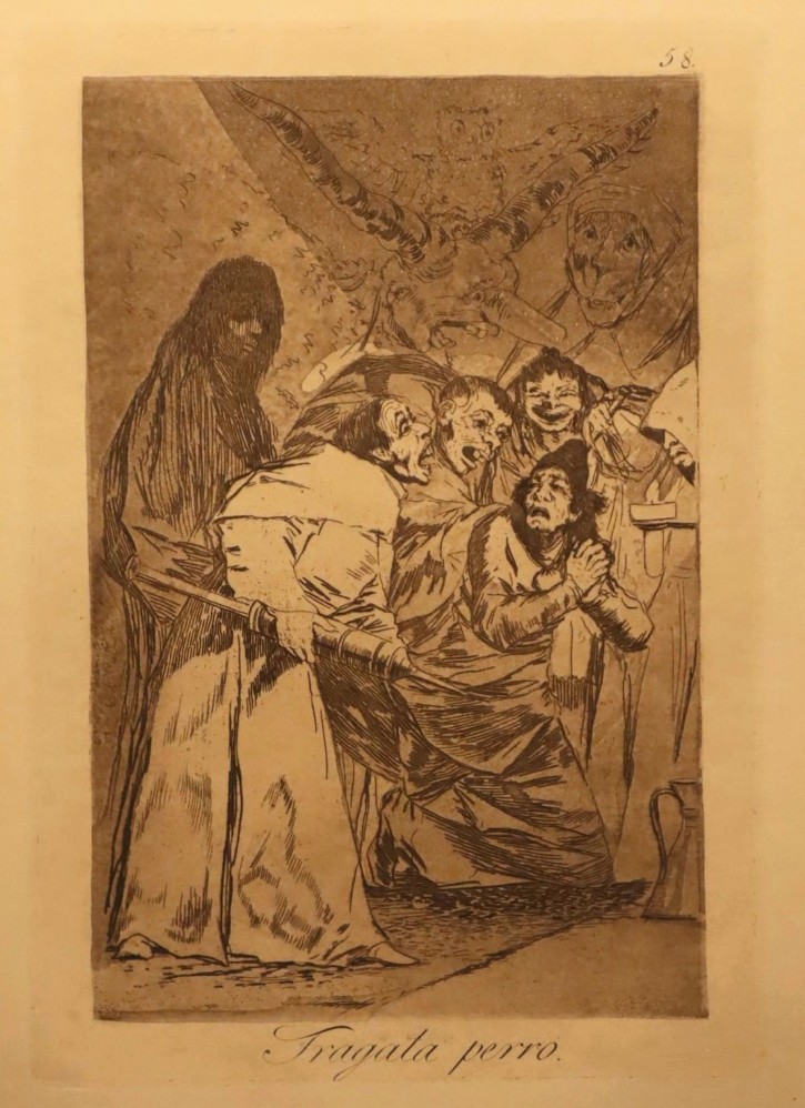 Tragala perro. Goya Lucientes, Francisco de - Calcografía Nacional. 1797-1799. 12a edición (1937). Precio: 600€