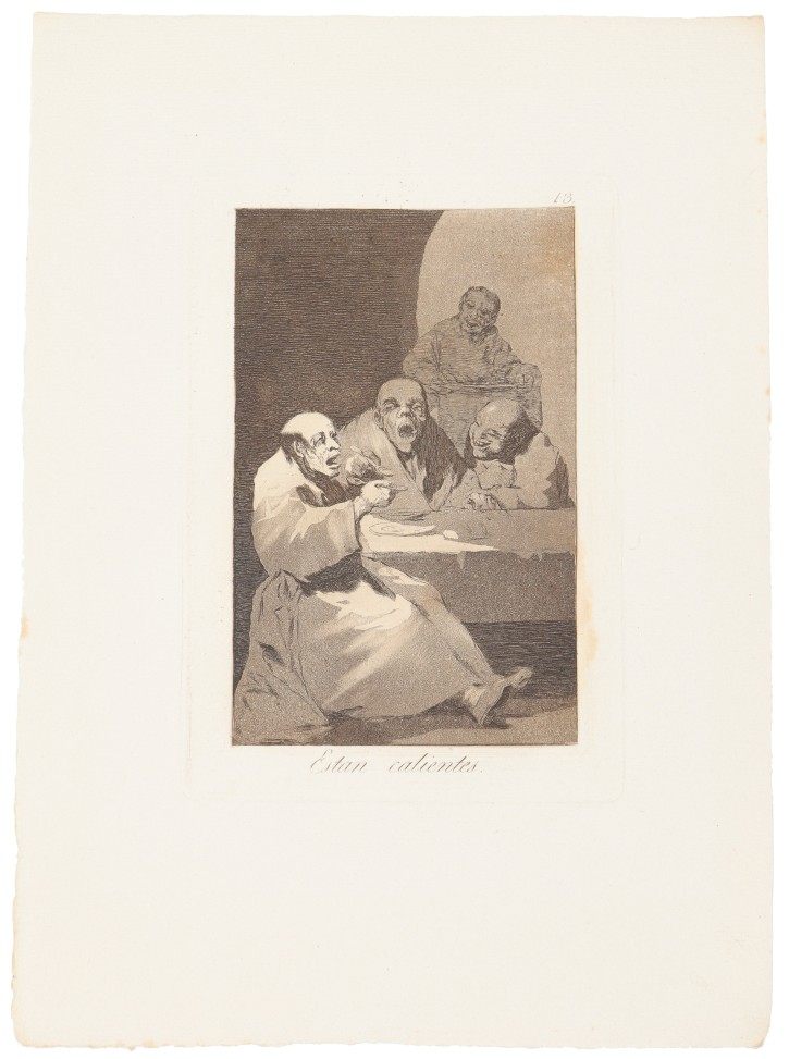 Estan calientes. Goya Lucientes, Francisco de (1746-1828) - Calcografía Nacional. 1797-1799. Décima edición (1918-1928). Precio: 600€