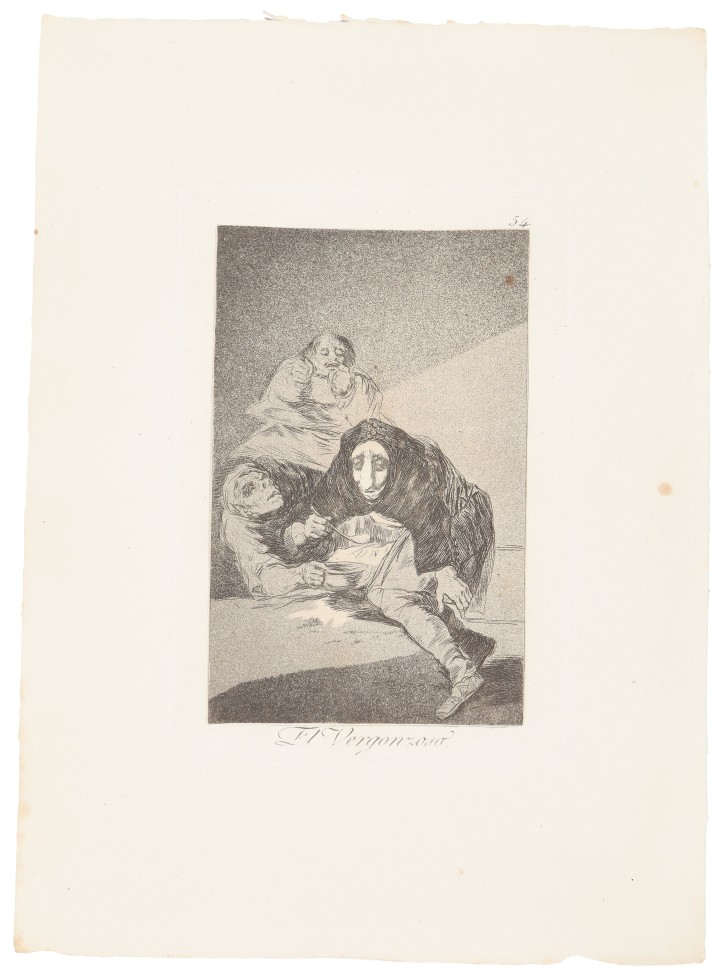 El Vergonzoso. Goya Lucientes, Francisco de (1746-1828) - Calcografía Nacional. 1797-1799. Décima edición (1918-1928). Precio: 600€