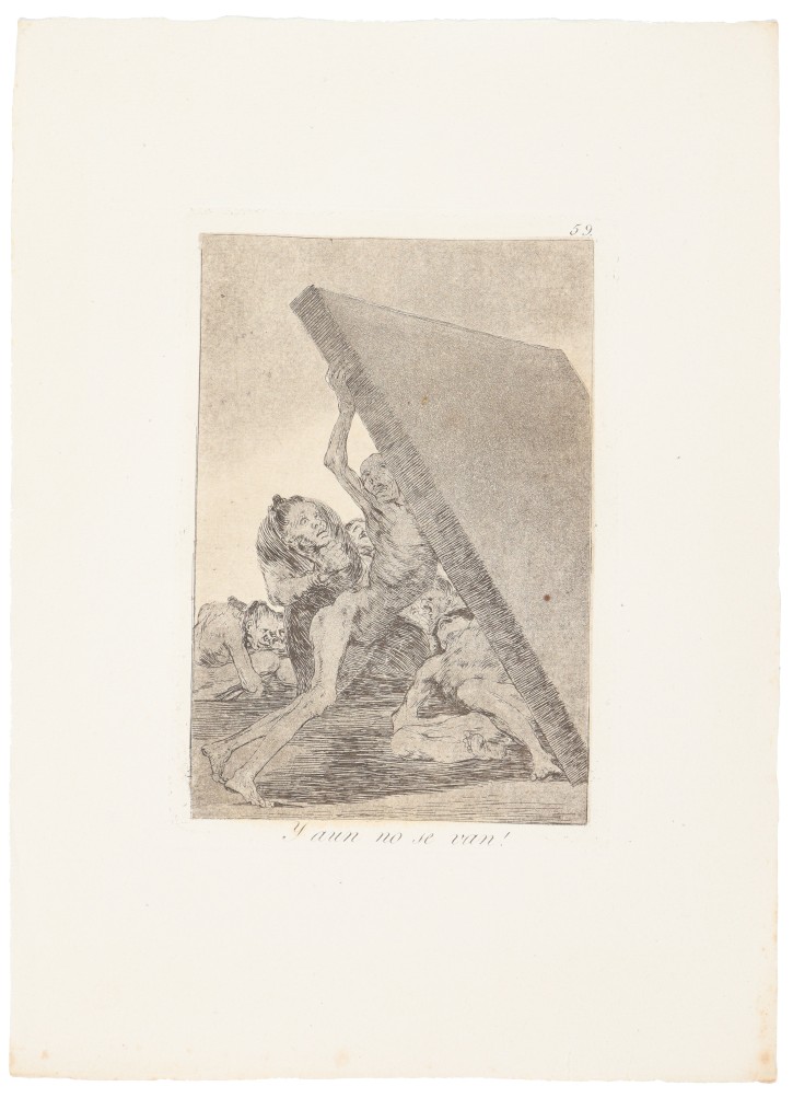 Y aun no se van!. Goya Lucientes, Francisco de (1746-1828) - Calcografía Nacional. 1797-1799. Décima edición (1918-1928). Precio: 600€