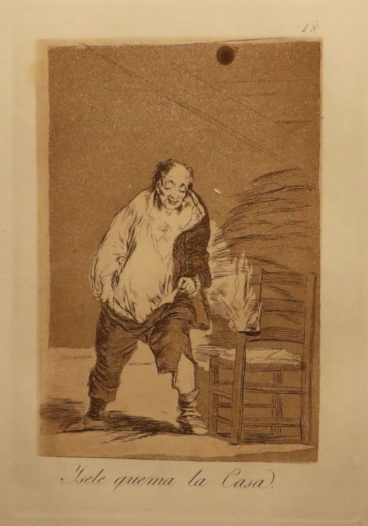 Y se le quema la casa. Goya Lucientes, Francisco de - Calcografía Nacional. 1797-1799. Décima edición (1918-1928). Precio: 500€