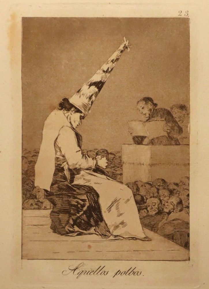 Aquellos polbos. Goya Lucientes, Francisco de - Calcografía Nacional. 1797-1799. Décima edición (1918-1928). Precio: 600€