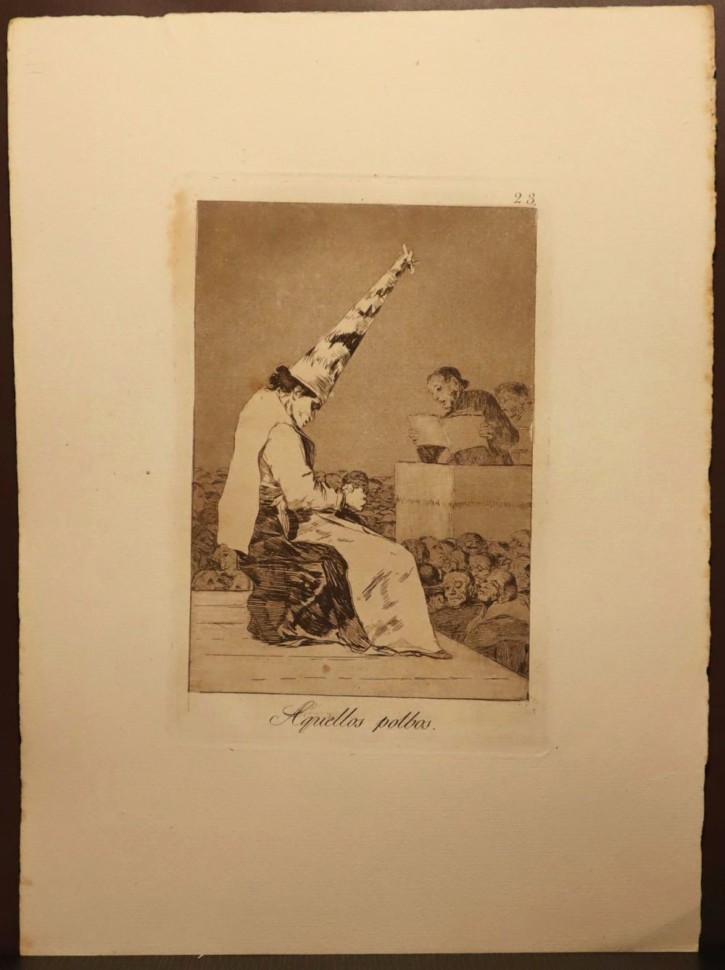 Aquellos polbos. Goya Lucientes, Francisco de - Calcografía Nacional. 1797-1799. Décima edición (1918-1928). Precio: 600€