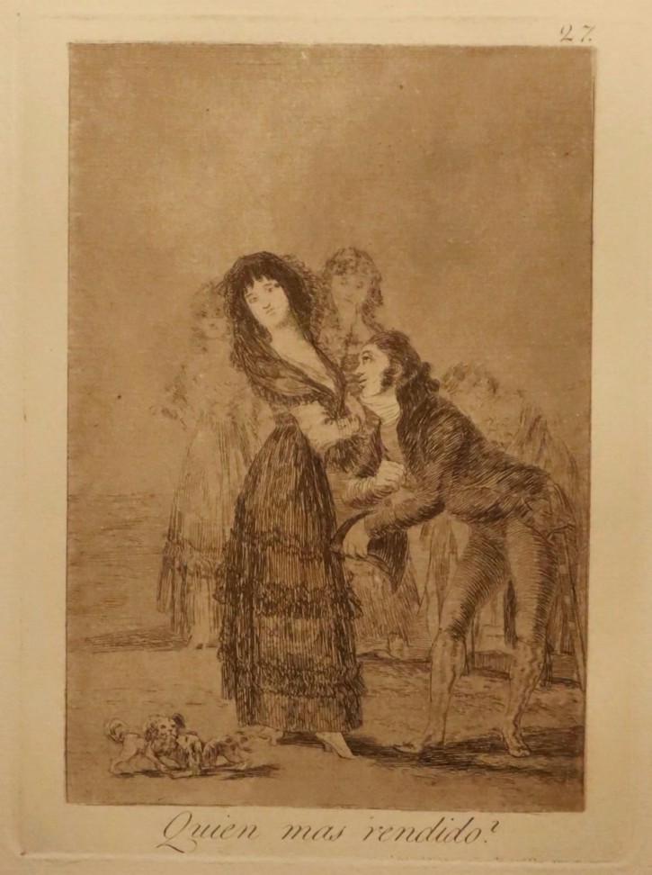 Quien mas rendido?. Goya Lucientes, Francisco de - Calcografía Nacional. 1797-1799. Décima edición (1918-1928). Precio: 600€