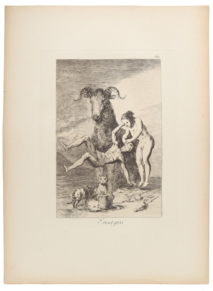 Ensayos. Goya Lucientes, Francisco de (1746-1828) - Calcografía Nacional. 1797-1799, 5ª edición (1881-1886). Precio: 900€