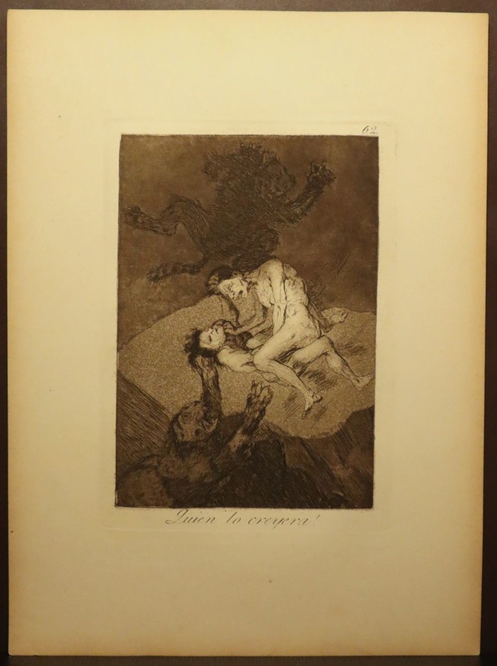 Quien lo creyera!. Goya Lucientes, Francisco de (1746-1828) - Calcografía Nacional. 1797-1799, 5ª edición (1881-1886). Precio: 400€