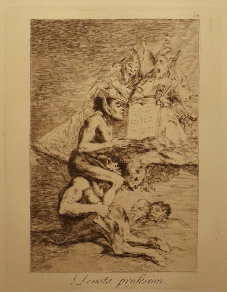 Devota profesion. Goya Lucientes, Francisco de - Calcografía Nacional. 1797-1799, 5ª edición (1881-1886). Precio: 400€