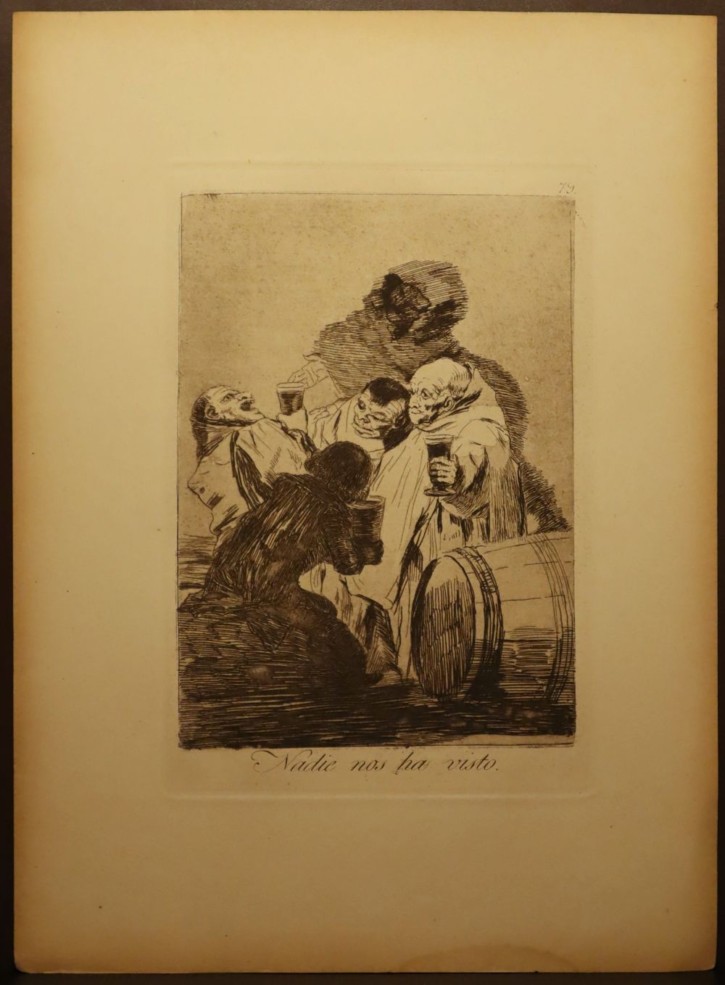 Nadie nos ha visto. Goya Lucientes, Francisco de - Calcografía Nacional. 1797-1799, 5ª edición (1881-1886). Precio: 400€