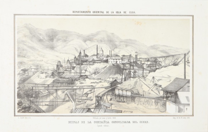 Pair of litographies from Puente de Vargas & de Minas de la Compañía del Cobre. C. Collet - Lamy, Em. M.. 1863. Precio: 600€