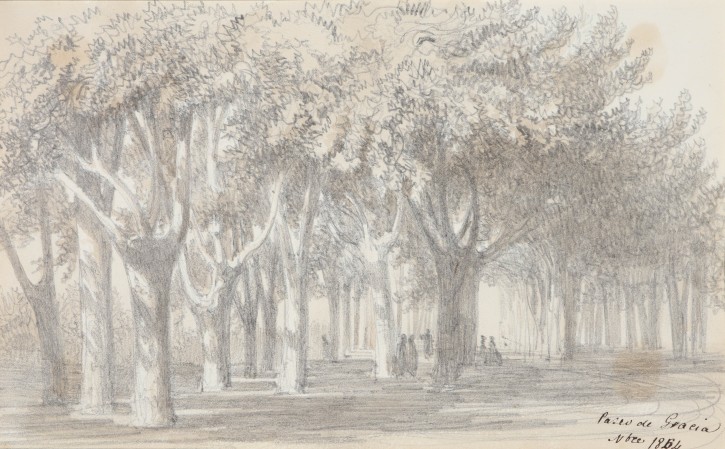 Paseo de Gracia. Rigalt i Farriols, Lluís (1814-1894). 1864. Precio: 500€