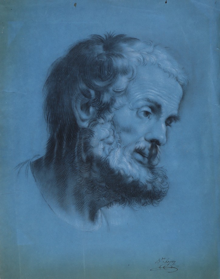 Study of head of Saint Peter. Hornero, Eduardo (activo mediados siglo XIX). 1848. Precio: 1200€