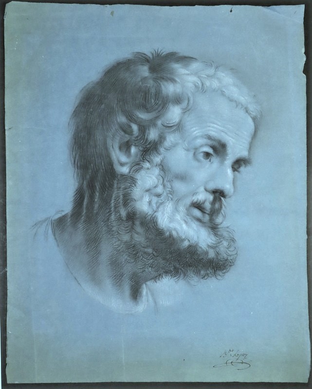 Estudio de cabeza de San Pedro. Hornero, Eduardo. 1848. Precio: 1200€