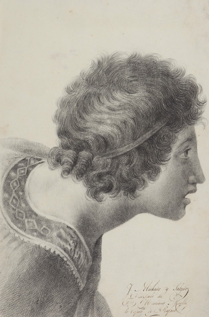 Study of head of young man in profile. Machado y Salcedo, José. . Precio: 1200€