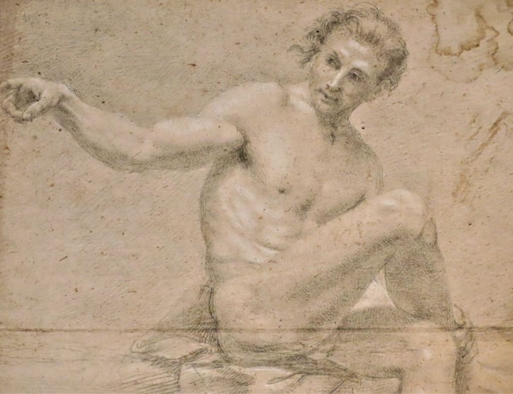 Estudio de desnudo masculino. Mengs, Anton Raphael. 