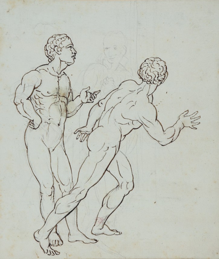 Study of nude male figures. . Primer tercio siglo XIX. Precio: 250€