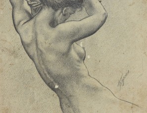 Mujer desnuda de espaldas