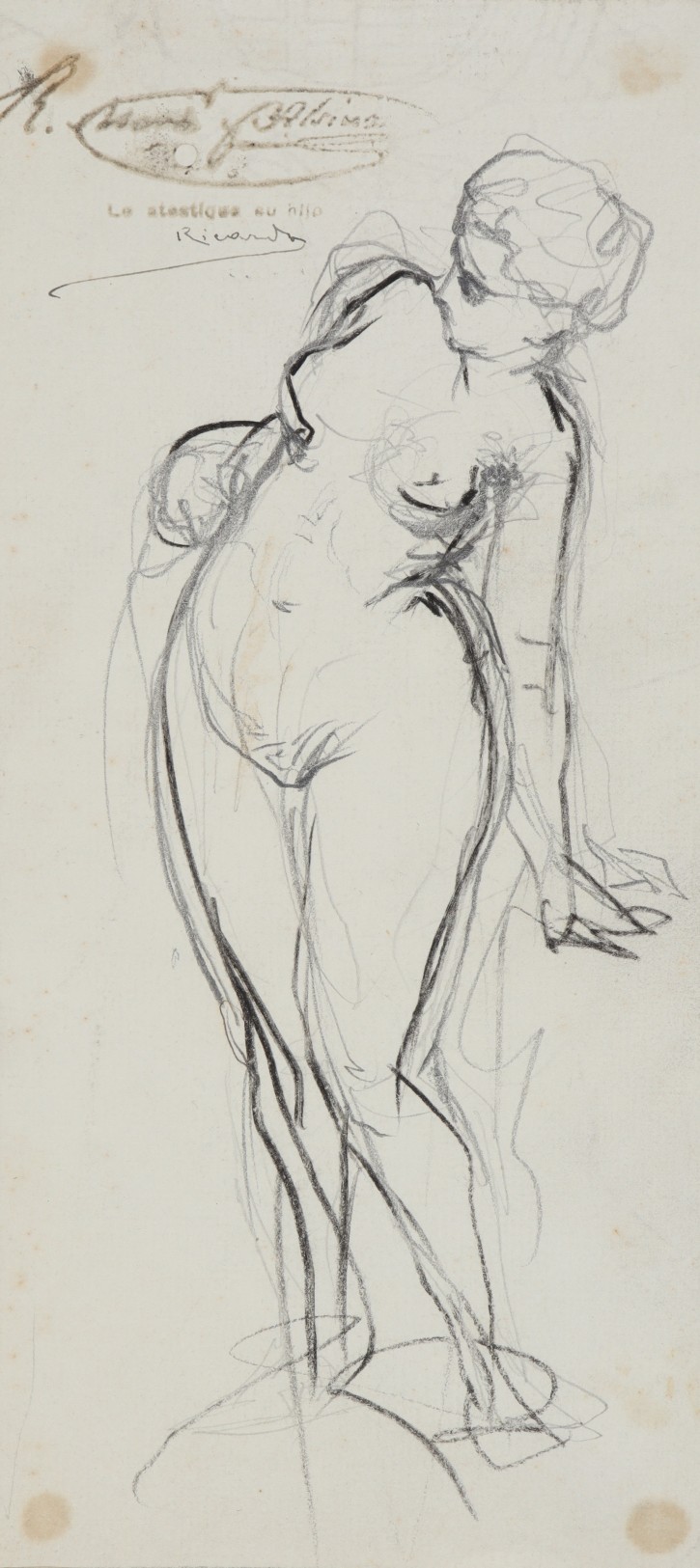 Mujer desnuda. Martí Alsina, Ramón (1826-1894). Ca. 1860-1865. Precio: 500€