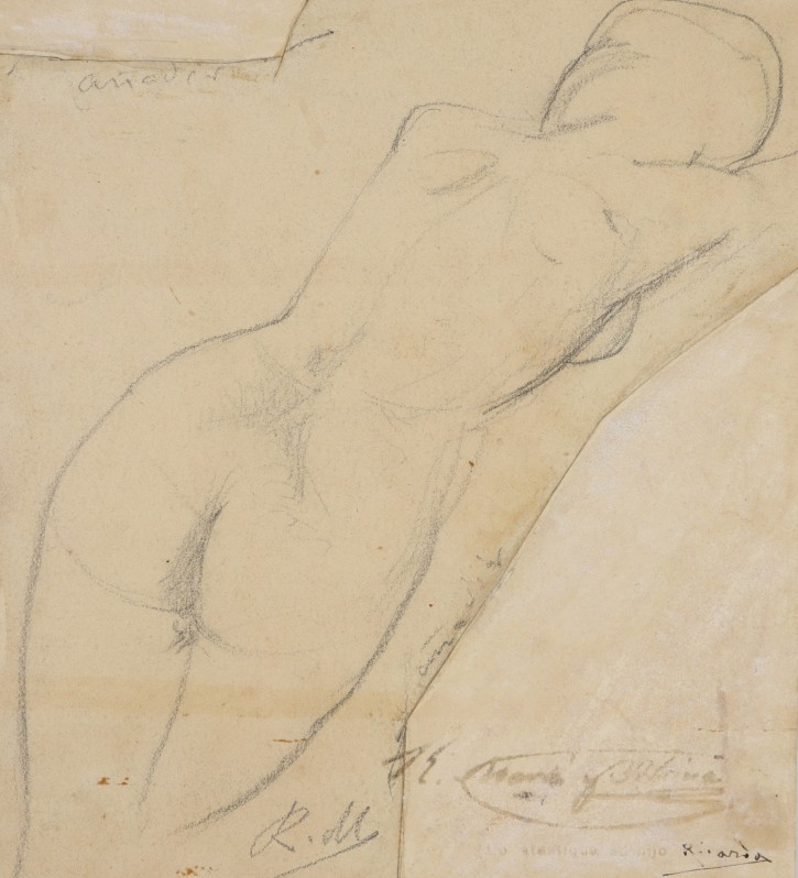 Mujer desnuda de espaldas. Martí Alsina, Ramón (1826-1894). Ca. 1864-1875. Precio: 500€