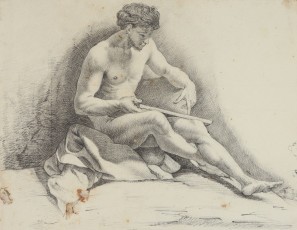 Estudio de figura sentada desnuda