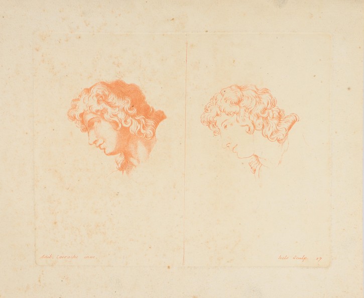 Studies of figures and heads. Helo - Le Brun, Charles (1619-1690). . Precio: 800€