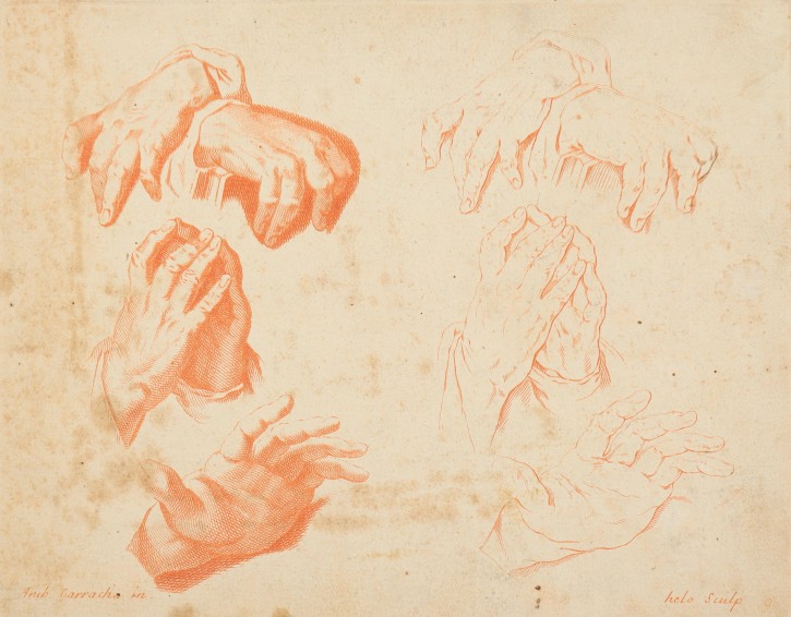 Studies of figures and heads. Helo - Le Brun, Charles (1619-1690). . Precio: 800€