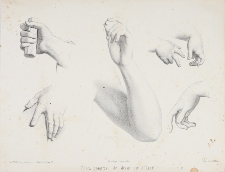 Hand study. Carot, J. - Turgis, L.. Ca. 1860. Precio: 150€