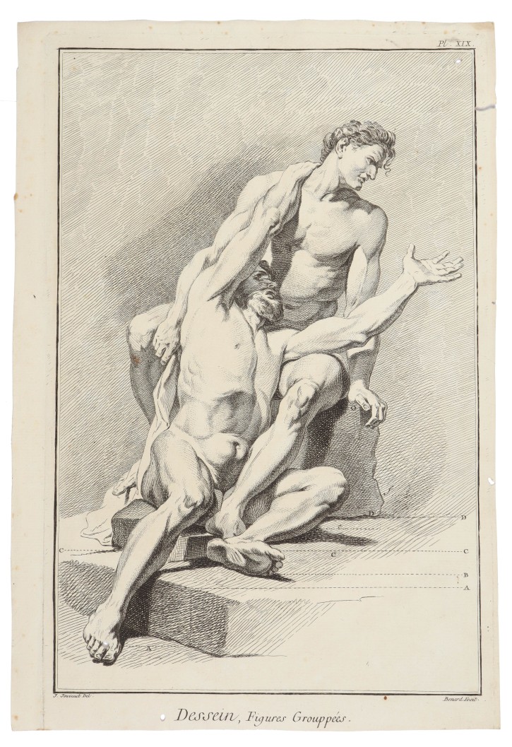 Studies of human figures and proportions. Bénard, R. (1734-1777) - Cochin, Charles-Nicolas (1715-1790). 1751-1772. Precio: 120€