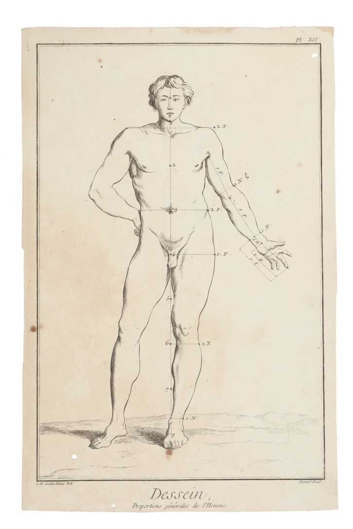 Studies of human figures and proportions. Bénard, R. (1734-1777) - Cochin, Charles-Nicolas (1715-1790). 1751-1772. Precio: 120€