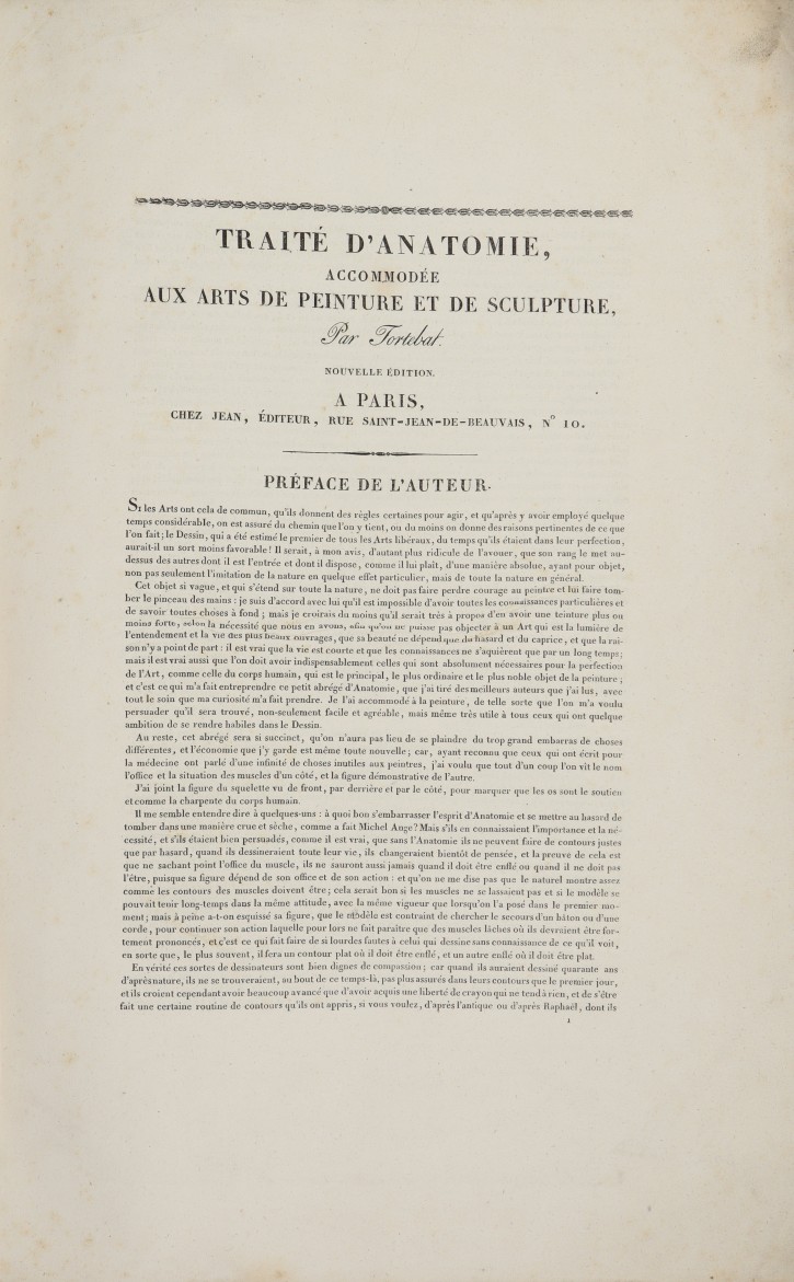 Book "Nouveau Traité d’Anatomie accomodée aux Arts de Peinture et de Sculpture par Tortebat Executée dms le Genre du Crayon par T. Lecrere...". Le Clerc, Pierre Thomas. . Precio: 1500€