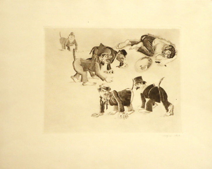 Ja hi som (homes gossos) (l’any 2000). Nogués i Casas, Xavier. 1936 (fechado a lápiz 1935). Precio: 1800€