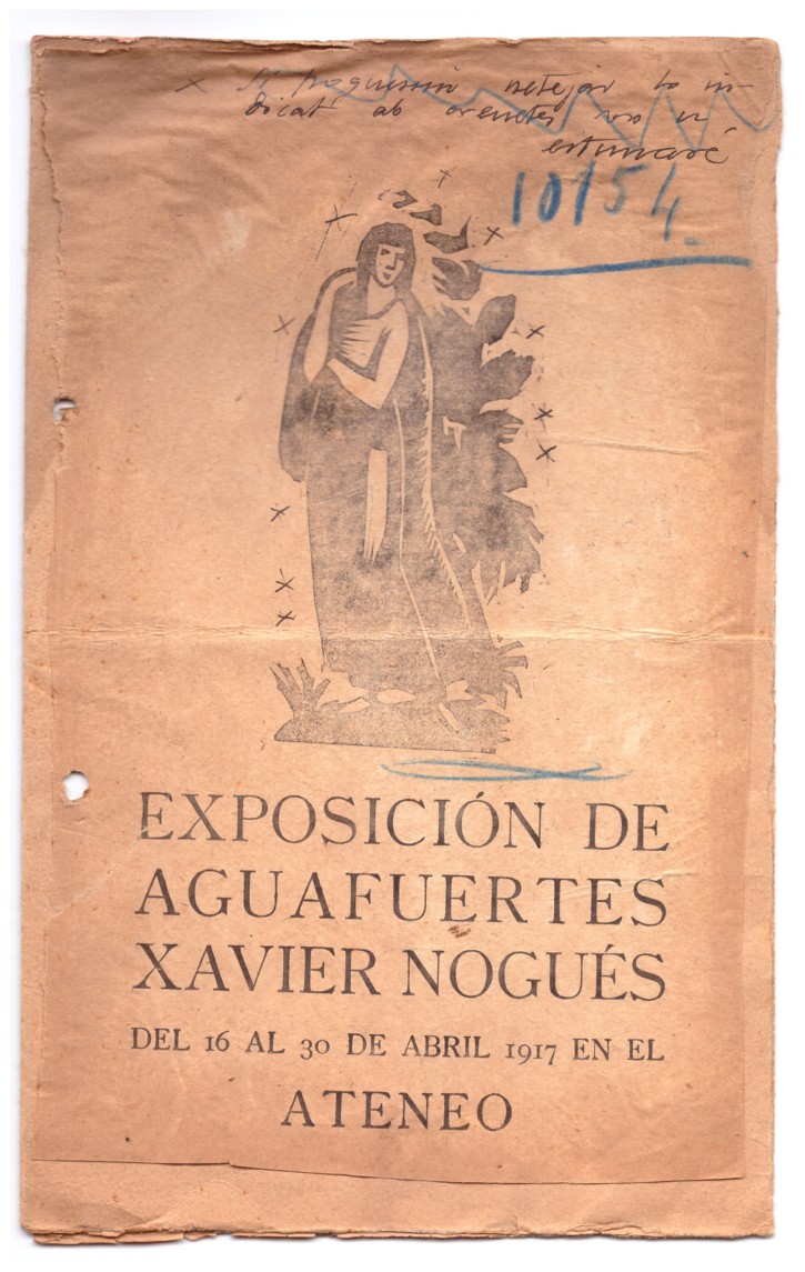 Exposición de Aguafuertes de Xavier Nogués. Del 16 al 30 de abril 1917 en el Ateneo.. Nogués i Casas, Xavier. . Precio: 750€