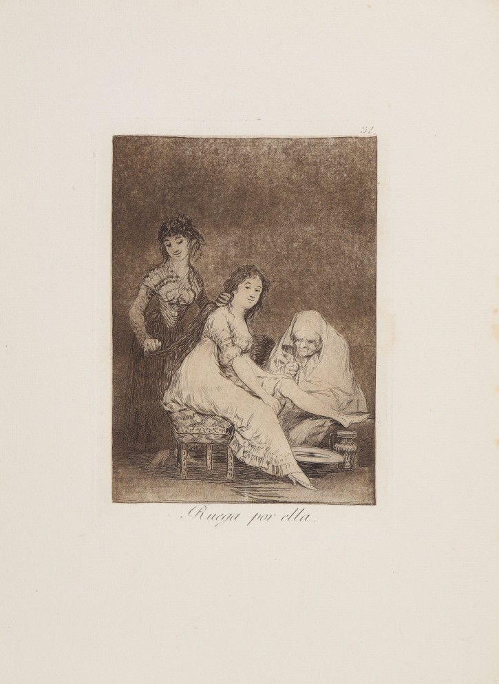 Ruega por ella. Goya Lucientes, Francisco de (1746-1828) - Calcografía Nacional. 1797-1799. 10ª edición, 1918-1928. Precio: 600€